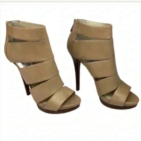 Michael Kors Tan Strappy Heels - Picture 1 of 1